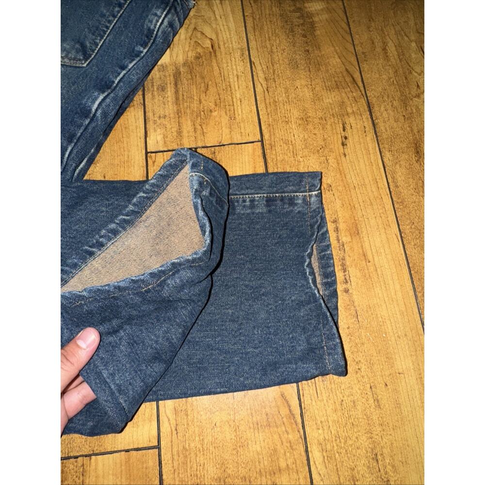 VNTG Mossimo Button Fly Denim Jeans Blue 34x30 Made In Mexico Classic Straight - Picture 3 of 8